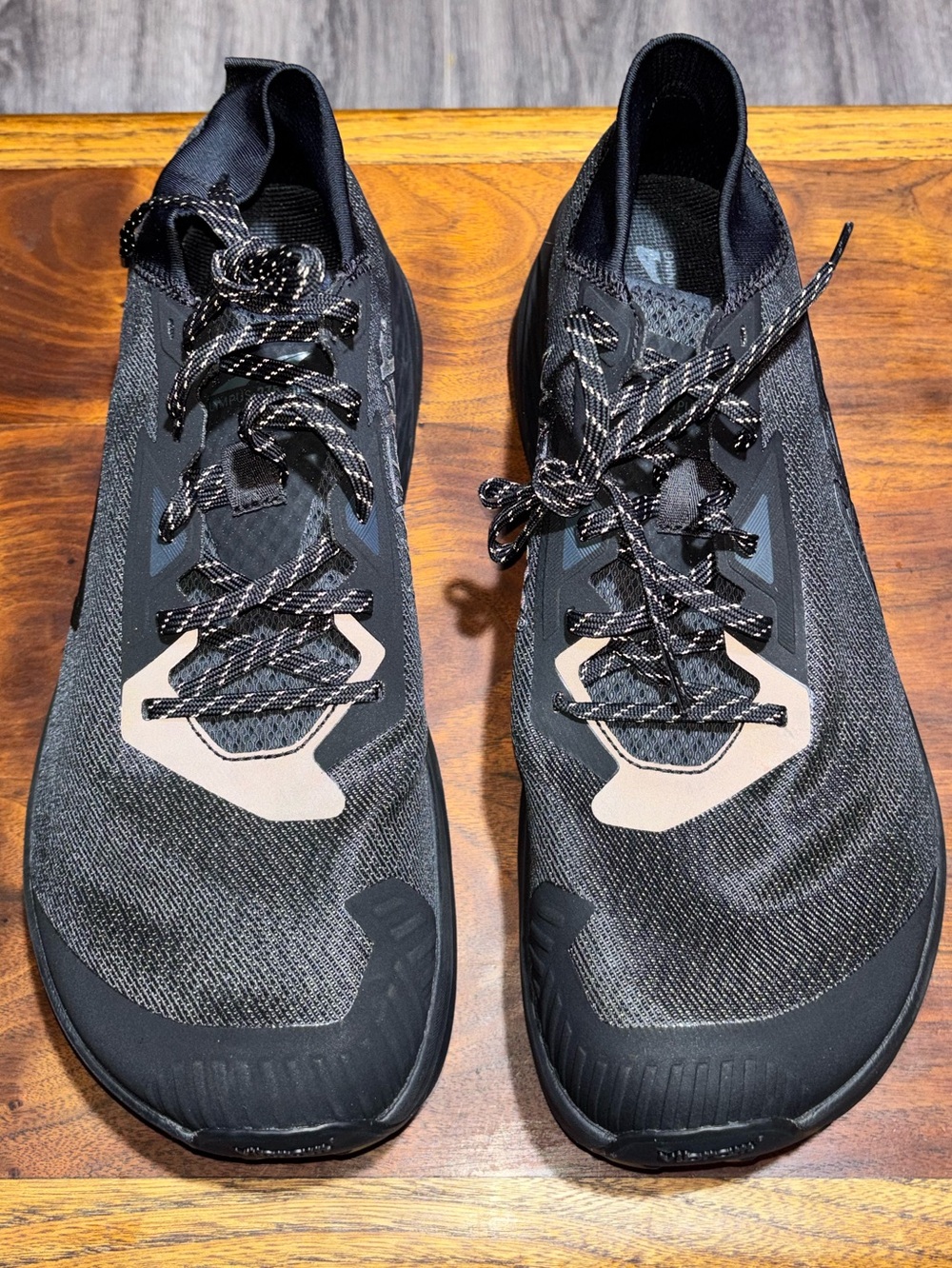 Altra Men's Black Athletic Shoes with Beige Accents